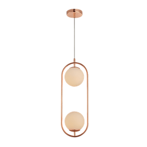 Pendente Perola Arco 2xG45 Duo Cobre Brilho Avant