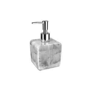 Porta Sabonete 330ml 8.5x8.5x15cm Liquido Cube Marmore Branco Brinox