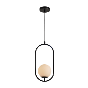 Pendente Perola Arco 1xG45 Preto Fosco Avant