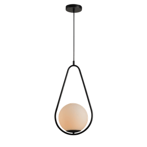 Pendente Perola Gota 1xG45 Preto Fosco Avant