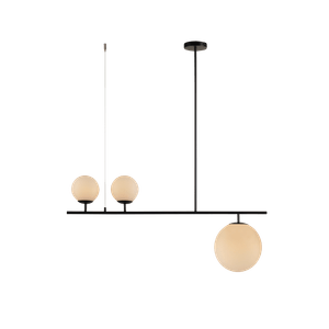 Pendente Perola Libra 3xG45 Preto Fosco Avant