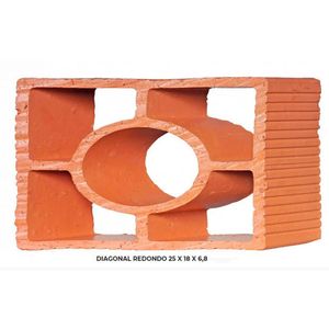 Elemento Vazado 25X18X6.5 Diagonal Redondo Cerâmica Martins