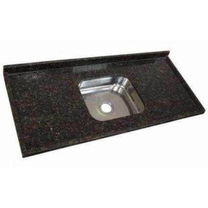 Pia 120x55 Com Cuba Inox Verde Granito Santex