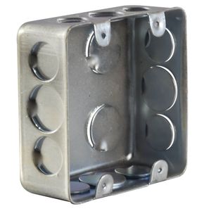 Caixa de Tomada 4x4 de Ferro Esmaltado Parede
