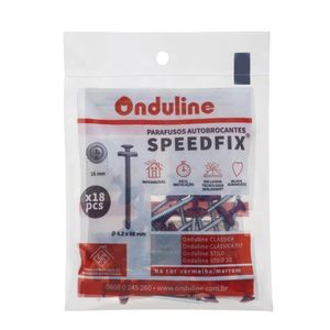 Kit Parafuso Speedfix 18 Pecas Vermelho Onduline
