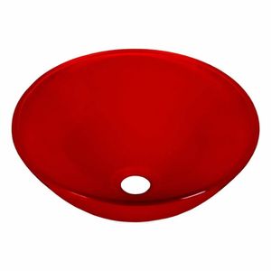 Cuba de Vidro 42cm Redonda MM3003 Vermelha Mimex