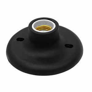 Plafon com Soquete de Porcelana E-27 Preto