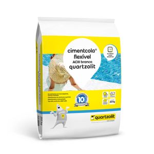 Argamassa Ac3 Flexível Branca 20kg Quartzolit