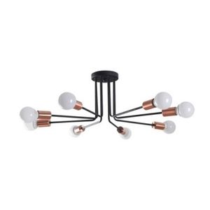 Pendente Argos 8 Lâmpadas 111/8 Preto/cobre Kin Light