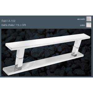Puxador 40cm 1.1/2x1/4 Rubi Polido WF