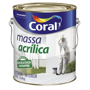 Massa Acrílica Externa 5.7KG Galão Coral
