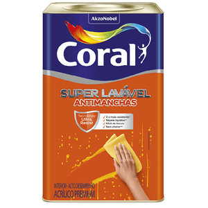 Tinta Super Lavável Interna 18L Branco Neve Eggshell Coral