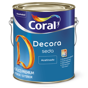 Tinta Decora Seda Premium Externa 3,6L Acrílica Acetinado Branco Gelo Coral