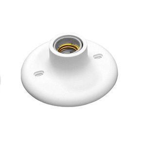 Plafon com Soquete de Porcelana E-27 Branco