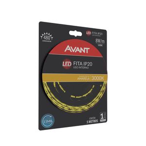 Fita Interna 8W/m 5 Metros LED com Transformador 3000K Avant
