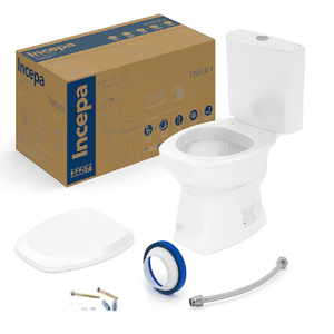 Kit Vaso com Caixa Acoplada 3/6L e Acessórios Thema Branco Incepa