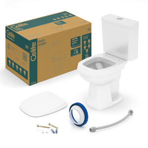 Kit Vaso com Caixa Acoplada 3/6L e Acessórios Branco City Celite