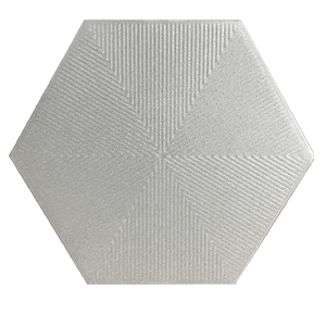 Revestimento Brilhante 22.8 Hexagonal Frisado Soft Grey Extra Ceral