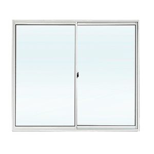 Janela de Correr 100x150 com 2 Folhas Slim Vidro Liso Branca Lider