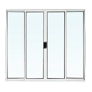 Janela de Correr 100x120 com 4 Folhas Vidro Liso Branca Lider
