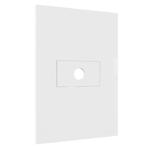 Placa 4x2 Furo 11mm Recta Branco Blux