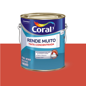 Tinta Rende Muito Externa 3,2L Acrílica Fosco Vermelho Cardeal Coral