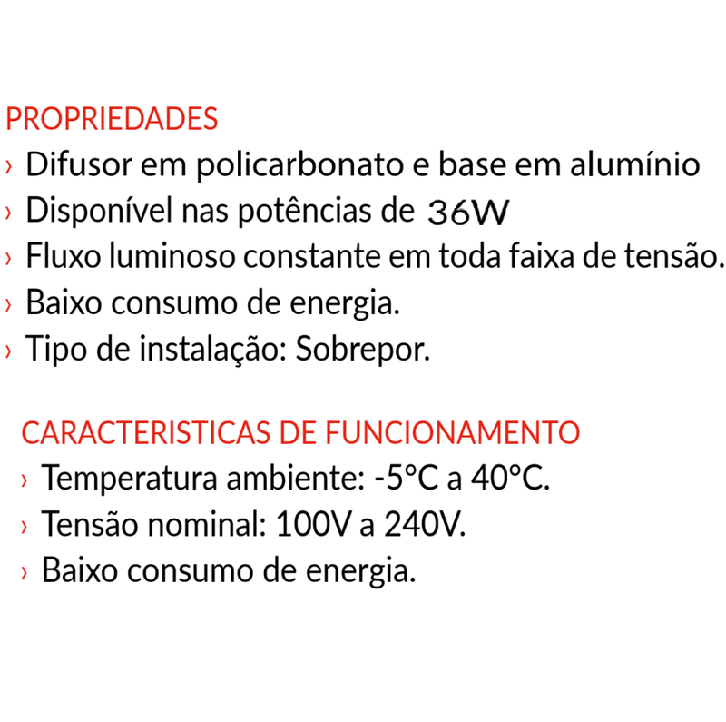 Propriedades-Luminaria-Led-36w