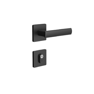 Fechadura Roseta Quadrada Cil55 Preto Fosco Externa 3F