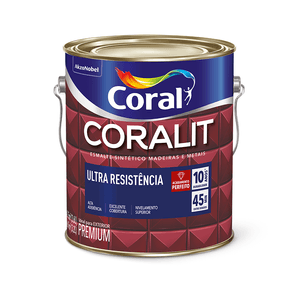 Tinta Esmalte Sintético Coralit Ultra Resistência Externa 3,6L Fosco Branco Neve 001 Coral