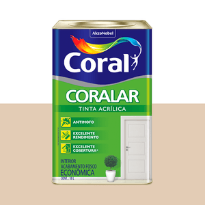 Tinta Coralar Interna 18L Acrílica Fosco Areia 820 Coral