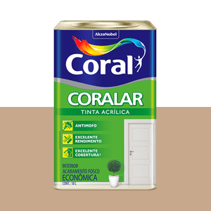 Tinta Coralar Interna 18L Acrílica Fosco Camurça 814 Coral