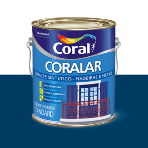 Tinta Esmalte Sintético Coralar Externa 3,6L Standard Brilhante Azul Del Rey 164 Coral