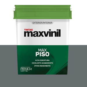 Tinta Max Piso Externa 18L Cinza Claro Maxvinil