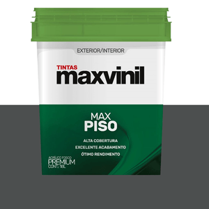 Tinta Max Piso Externa 18L Cinza Chumbo Maxvinil