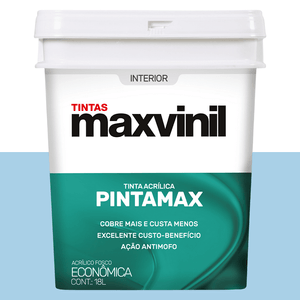 Tinta Pintamax Interna 18L  Acrílica Fosco Céu de Brigadeiro Maxvinil