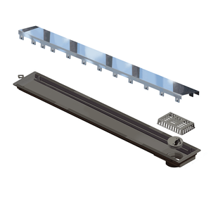 Ralo Linear 7X75 com Fecha Ralo e Filtro Pvc Tampa Inox Novii