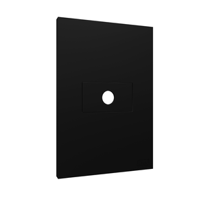 Placa Blux 4x2 com Furo 11mm Recta Preto Acetinado Blux