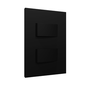 Interruptor 2 Teclas Simples Recta Preto Acetinado Blux