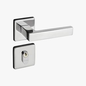 Fechadura Zamac Concept Roseta 409 Externa Cromada Pado