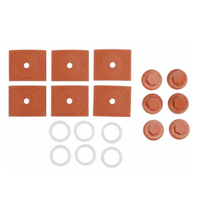 Kit de Vedação e Fixação para Telha Colonial com 20 peças Terracota PVC Afort