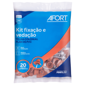 Kit de Vedação e Fixação com 20 Unidades para Colonial Plan Terracota Afort