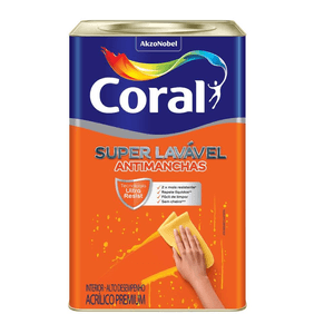 Tinta Super Lavável Interna 18L Branco Gelo Eggshell Coral