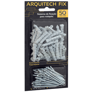 Fixador de Rodapé Arquitech Fix com 50 Peças Arquitech
