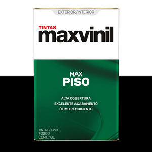 Tinta Max 18 Litros Piso Preto Maxvinil