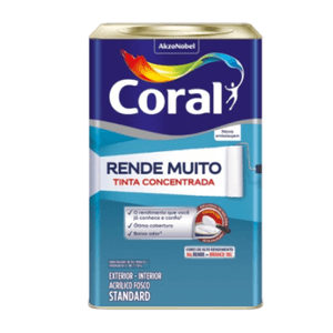 Tinta Rende Muito Externa 16L Acrílica Fosco Branco Neve 001 Coral