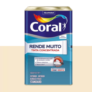 Tinta Rende Muito Externa 16L Acrílica Fosco Perola 018 Coral