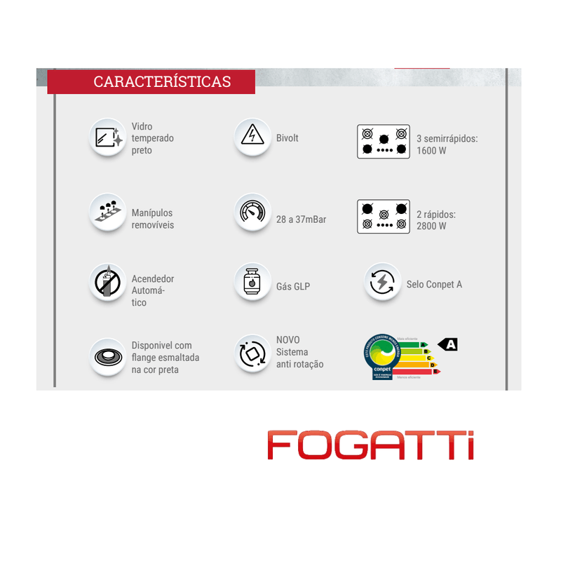 COOKTOP-FOGATTI-5-QUEIMADORES-PRETO-caracteristicas