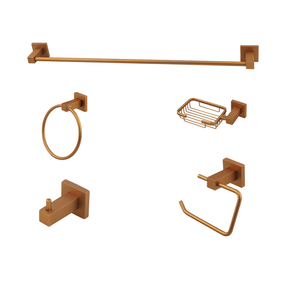 Kit Acessórios 5 Pcs 4005 Quadratt Gold Matte Luxo Imperatriz