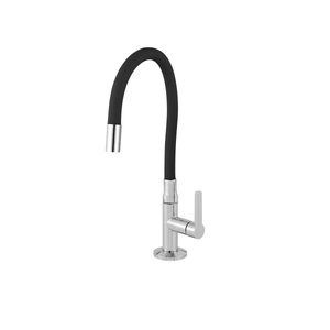 Torneira de Mesa para Cozinha Flexível Preta 2193 C75 Cromado Higo