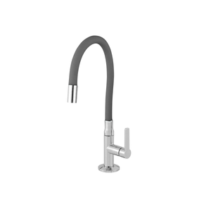 Torneira de Mesa para Cozinha Flexível Cinza 2193 C75 Cromado Higo